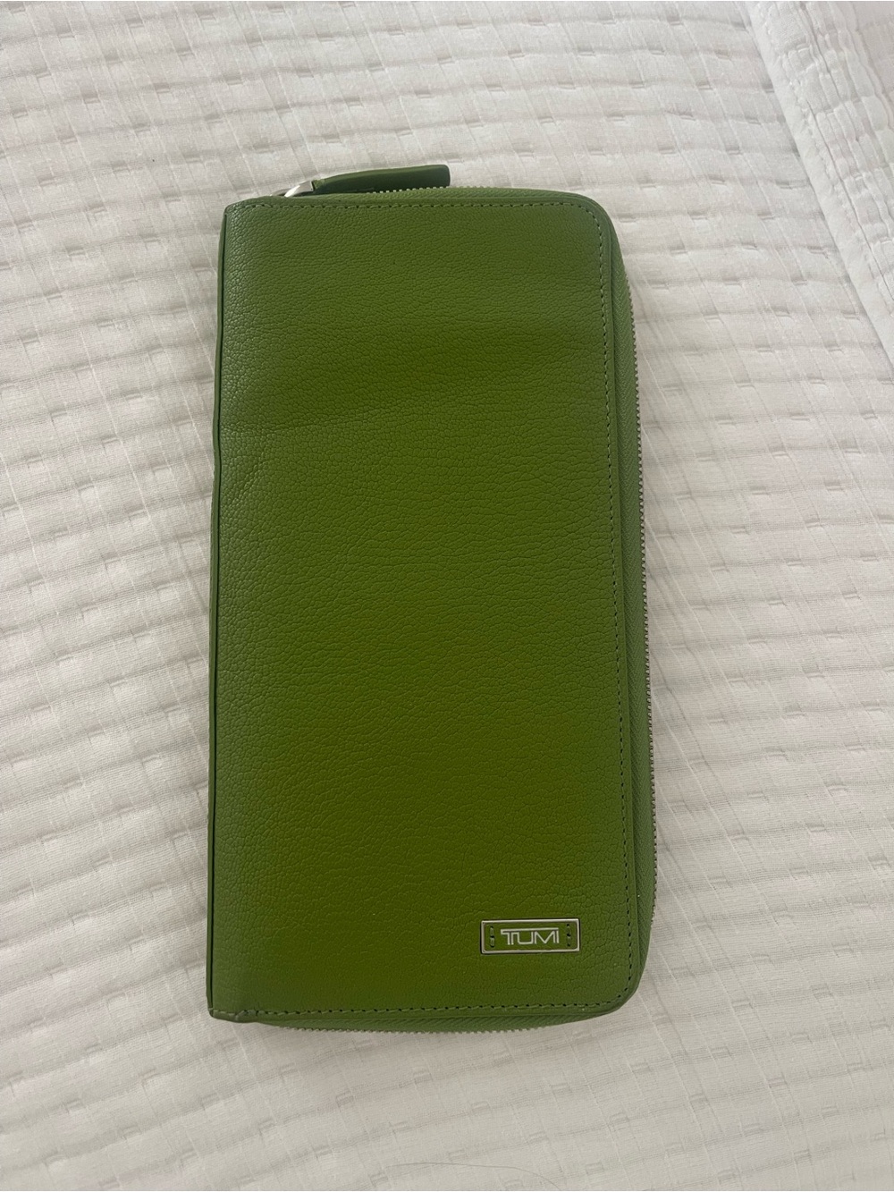 Tumi Green Zip-Around travel Wallet